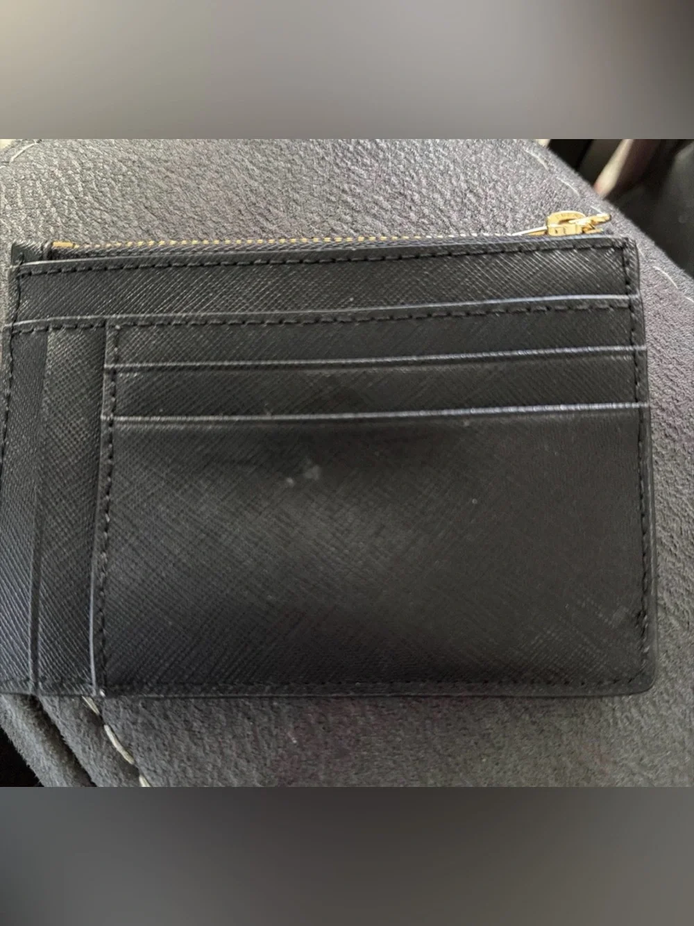 Michael Kors Black Pebbled Leather Crescent Crossbody with Card Case